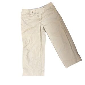 EDDIE BAUER Capri Crop Pants Hiking Women's Khaki Sand Taupe SZ 2 Outdoors EUC